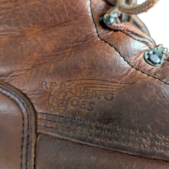 Vintage Red Wing Brown Leather Lace Up Boots - Size 14 main image 4